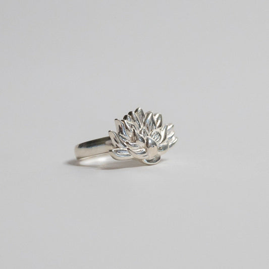 Silver Lotus Ring